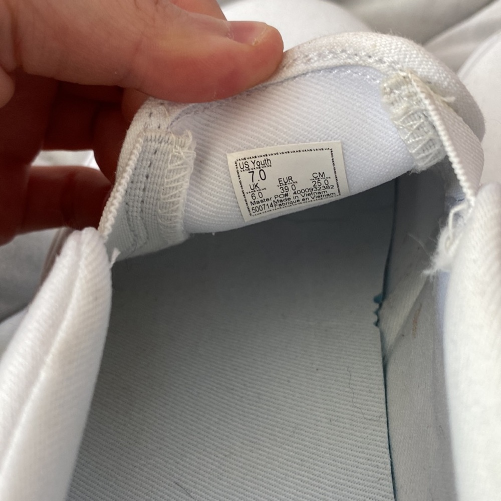 White Slip On Vans - Picture 5 of 6